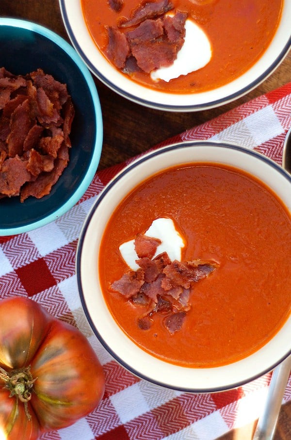 Smoked Tomato Bacon Soup | ReluctantEntertainer.com