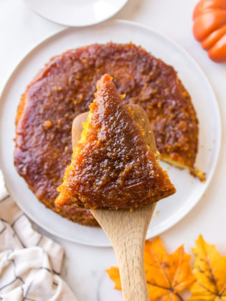 slice of pumpkin butter cake