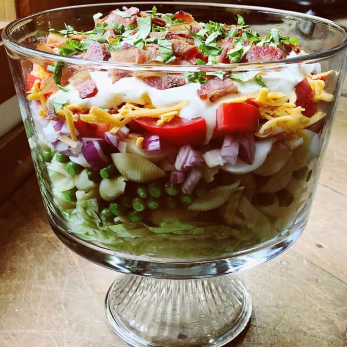 Layered Bacon Pea Salad Recipe