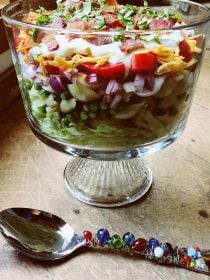 Layered Bacon Pea Salad Recipe