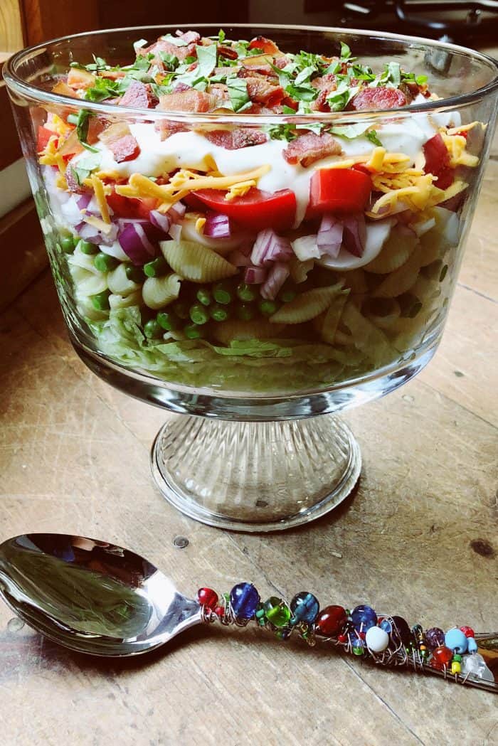 Layered Bacon Pea Salad