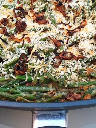 Green Bean Bacon Casserole with Fried Shallots at Reluctant Entertainer