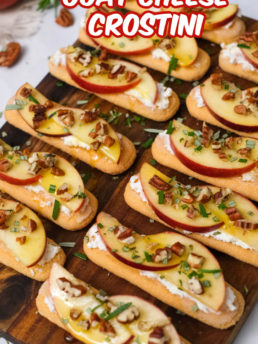 ladyfinger crostini with apples