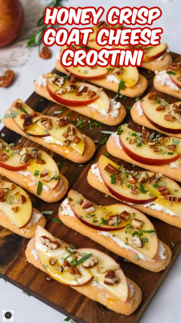 ladyfinger crostini with apples