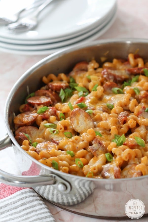 One Pan Chicken Apple Sausage Pasta