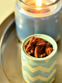 Sweet and Spicy Pecans #reluctantentertainer #nuts #recipe