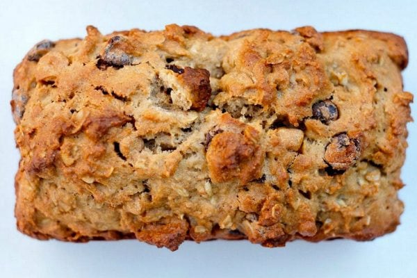 1 horizontal loaf of banana cookie bread