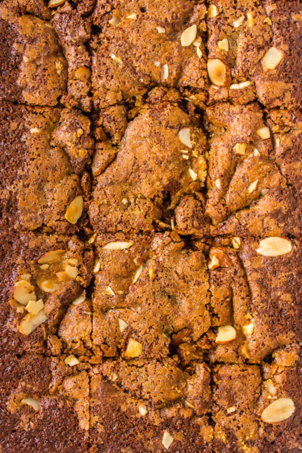 Chocolate Coffee Cake with almonds