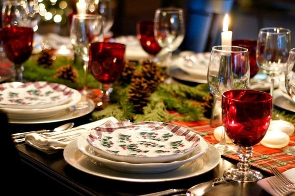 Setting a Holiday Table and Winter Green Salad with Poppyseed Dressing