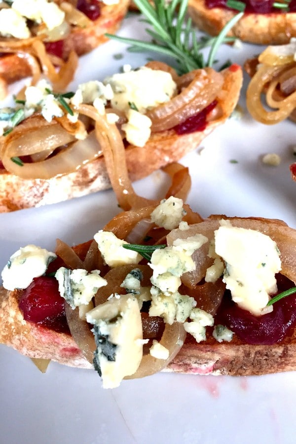 Holiday Winter's Eve Table Setting with Cranberry Pear Chutney Appetizer