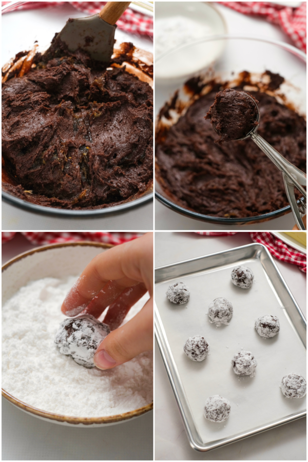 how to make Brownie Crinkle Cookies with Dates