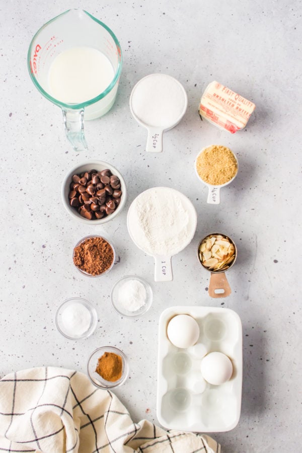 ingredients for Chocolate Coffee Cake