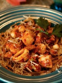 Seafood Medley Red Pepper Tapenade Pasta