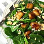 5-Minute White Cheddar Almond Apple Scallops Salad