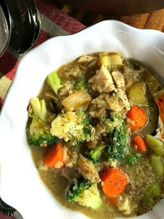 Broccoli Chicken Quinoa Soup