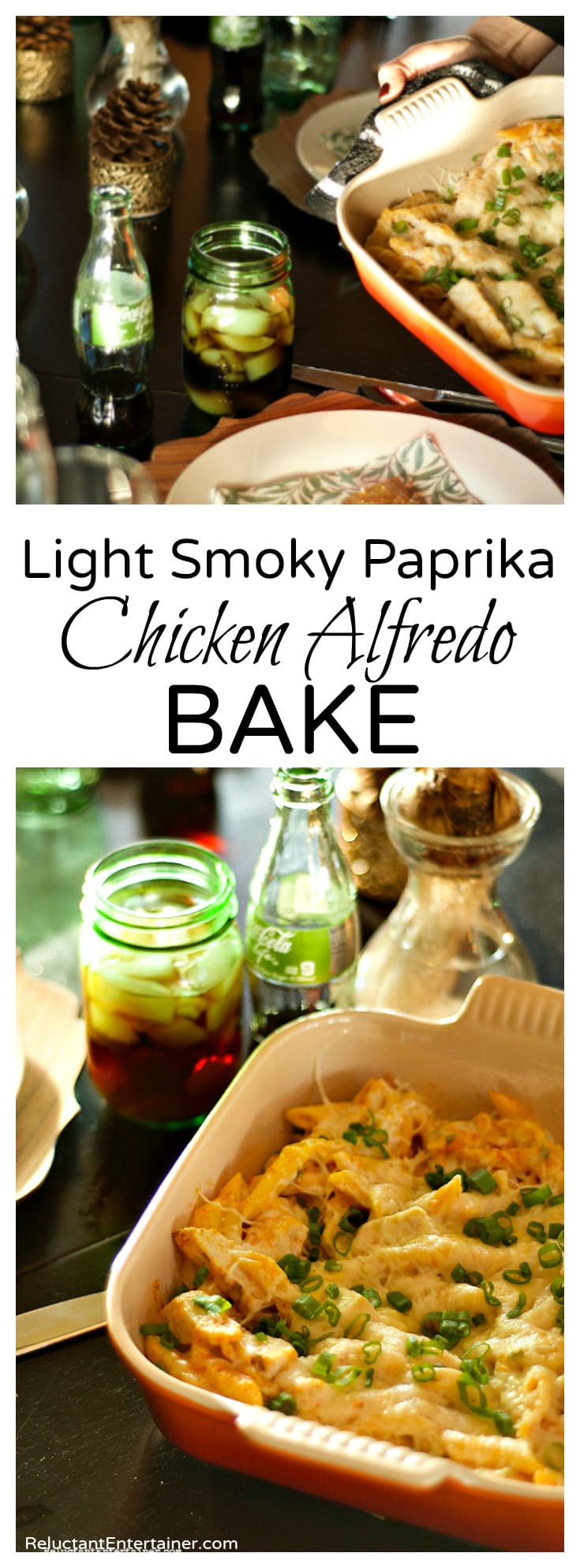 Light Smoky Paprika Chicken Alfredo Bake