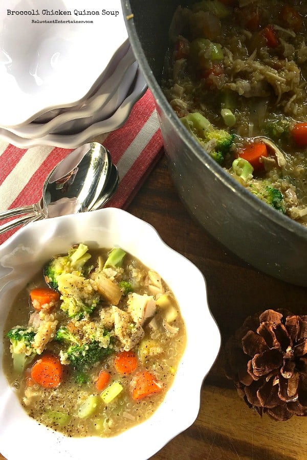 Broccoli Chicken Quinoa Soup