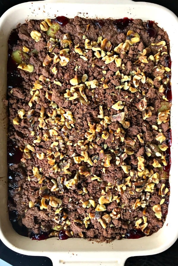 Cherry Pineapple Brownie Dessert with Walnuts