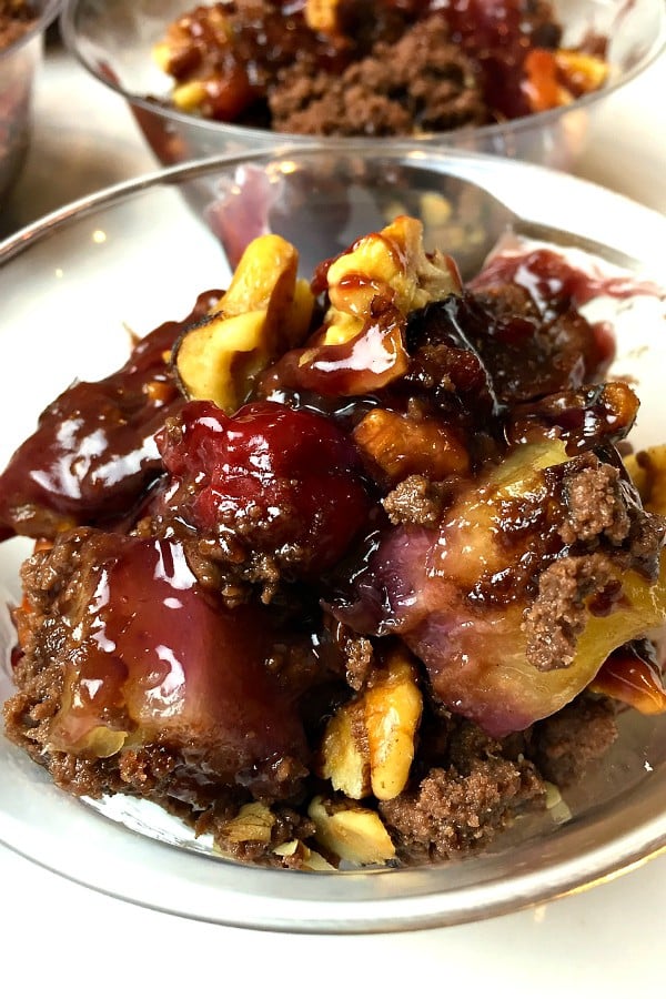 Cherry Pineapple Brownie Dessert with Walnuts