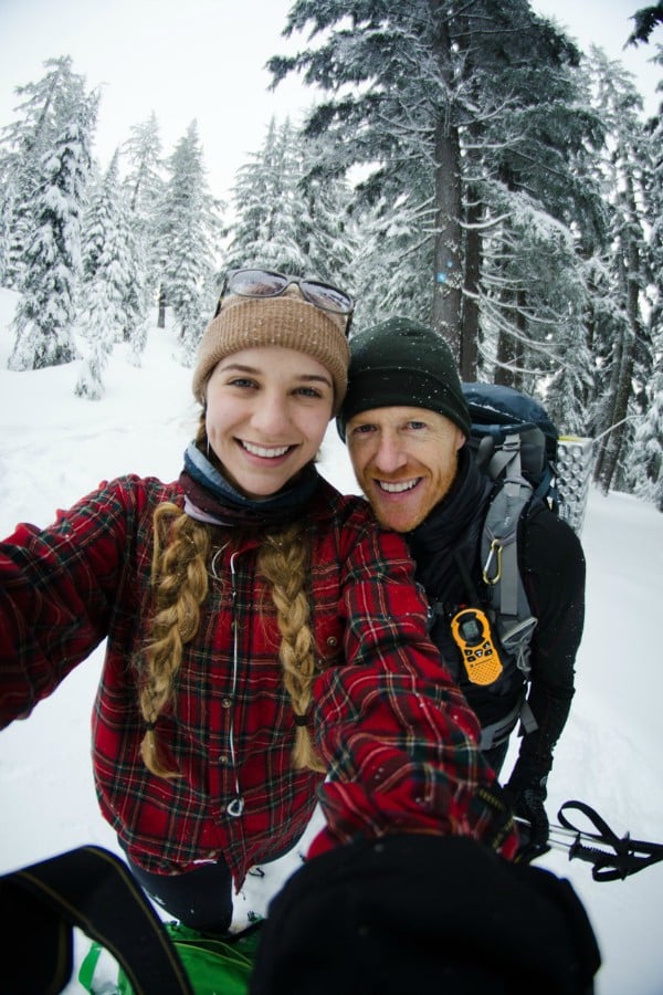 snow camping Crater Lake