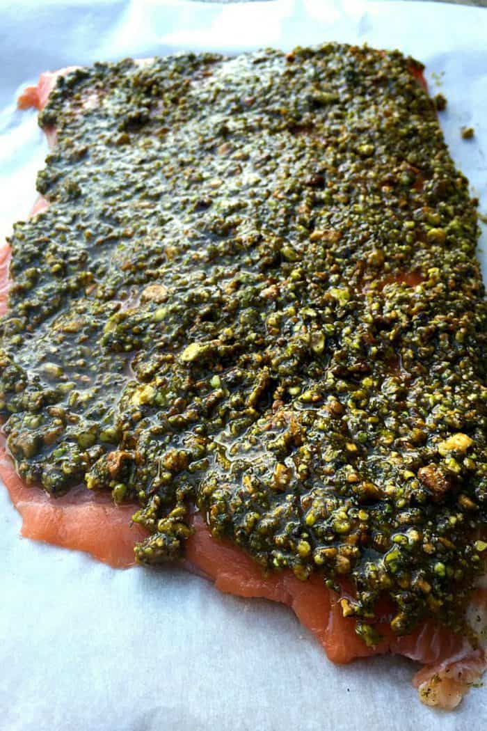 Easy Baked Pistachio Lemon Salmon