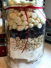 White Chocolate Cranberry Macadamia Nut Cookies in a Jar Recipe