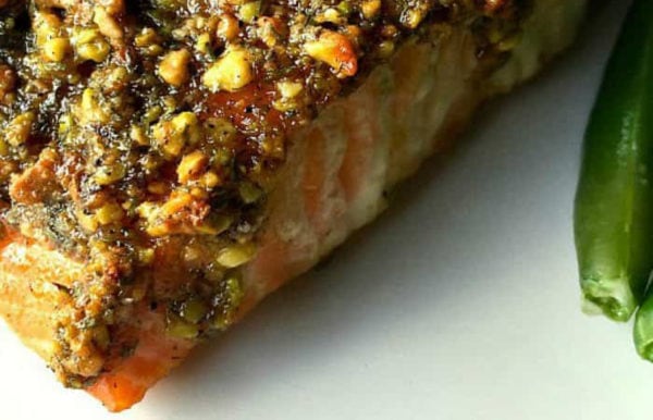 pistachio baked salmon
