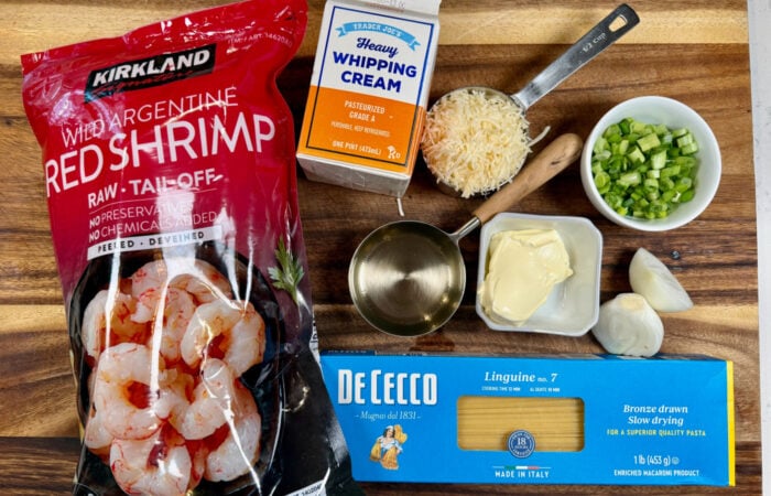 ingredients to make Shrimp Linguine