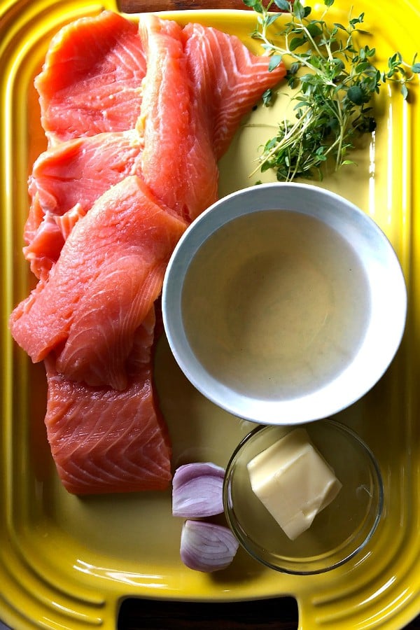 Pan-Roasted Salmon with Thyme Butter Sauce