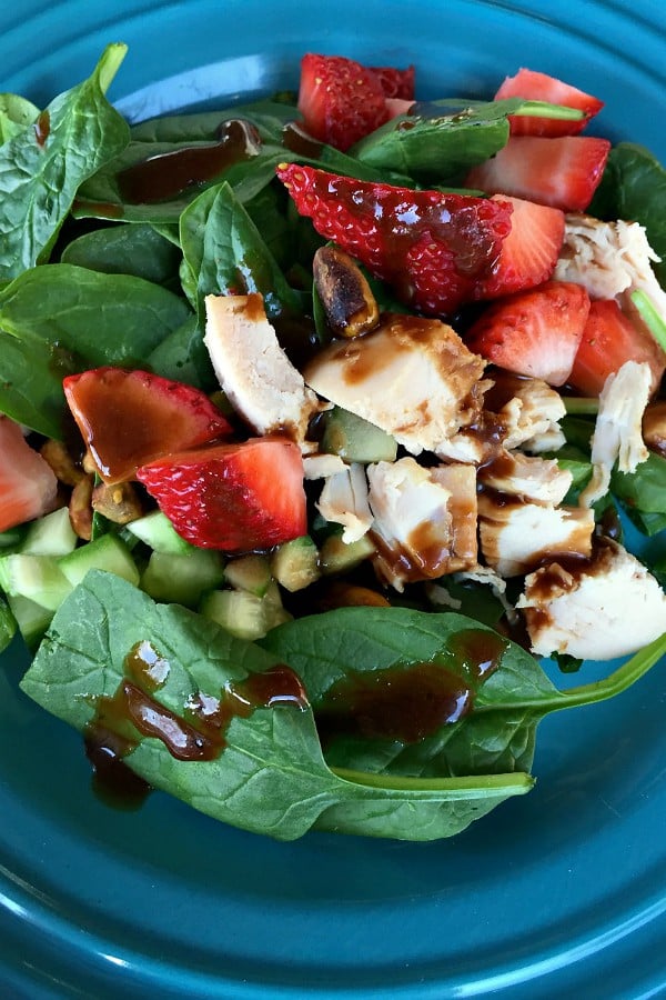Strawberry Cucumber Salad with Preserves Balsamic Dressing