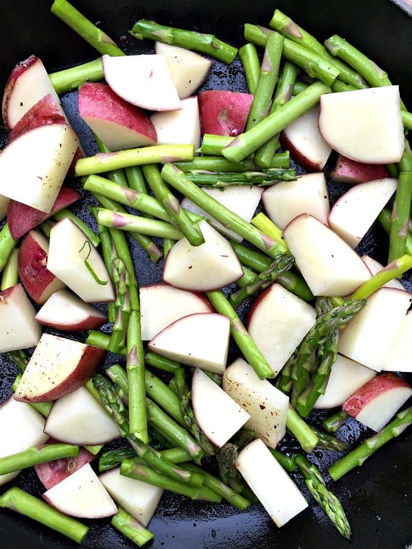 Bacon Asparagus Potato Frittata