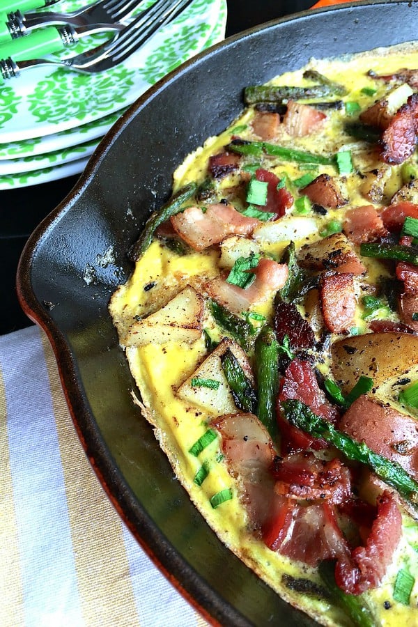 Bacon Asparagus Potato Frittata