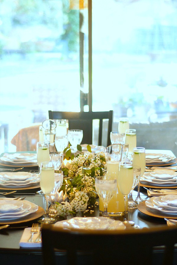 Set a Springy Blossom Table with Cucumber Lemonade Drink