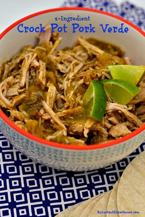 2-Ingredient Crock Pot Pork Verde