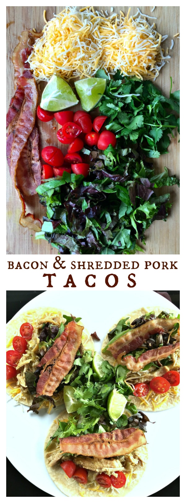 Bacon & Shredded Pork Tacos