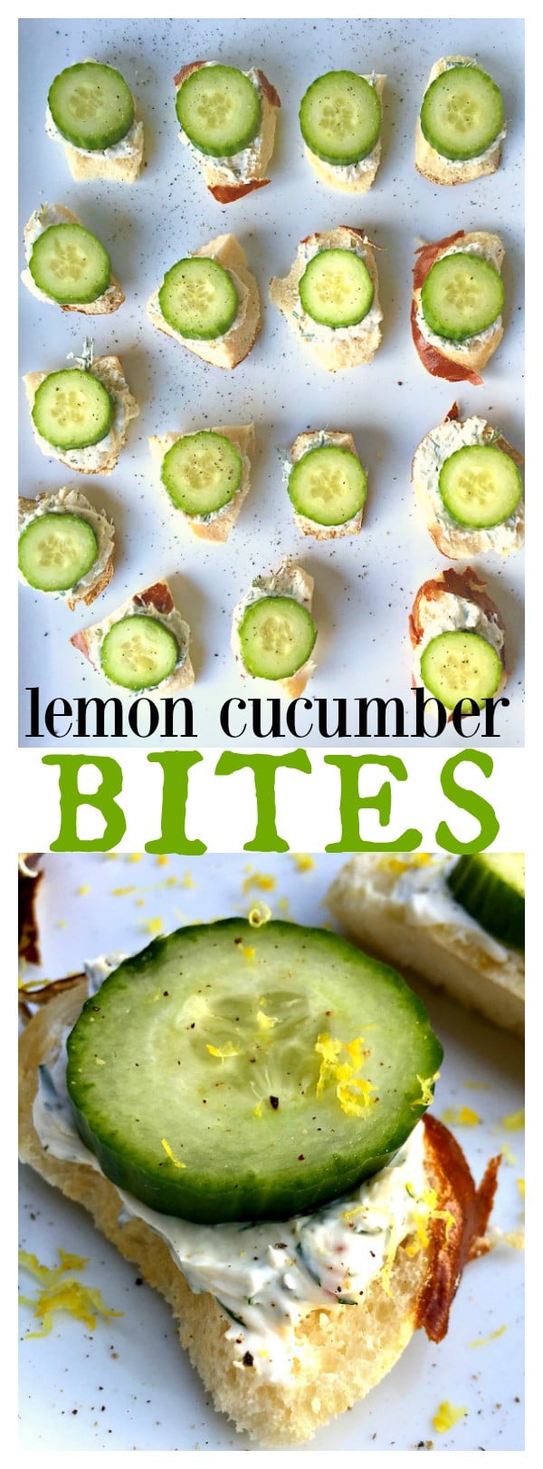 Lemony Cucumber Cream Cheese Bites