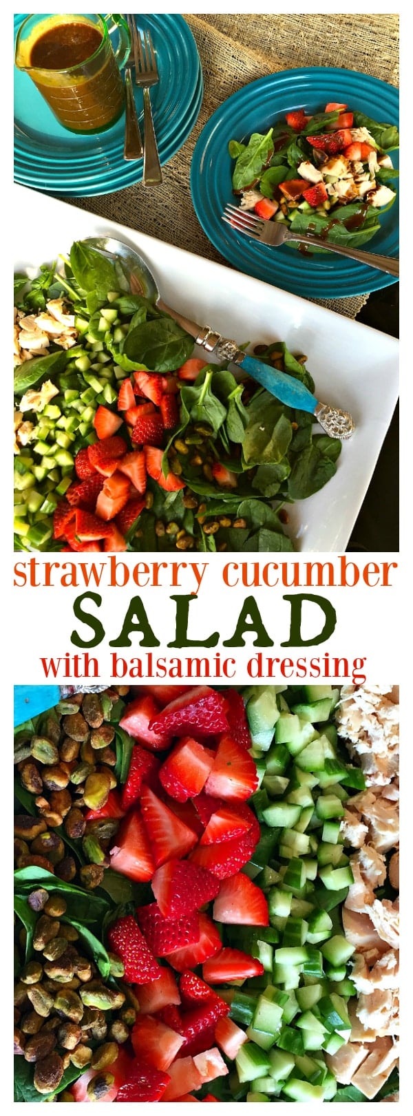 Strawberry Cucumber Salad with Preserves Balsamic Dressing