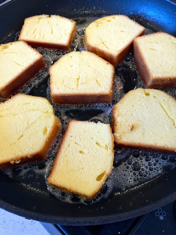 Toasted Pound Cake and Strawberries