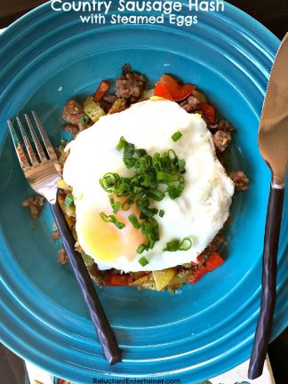 Country Sausage Hash with Steamed Eggs