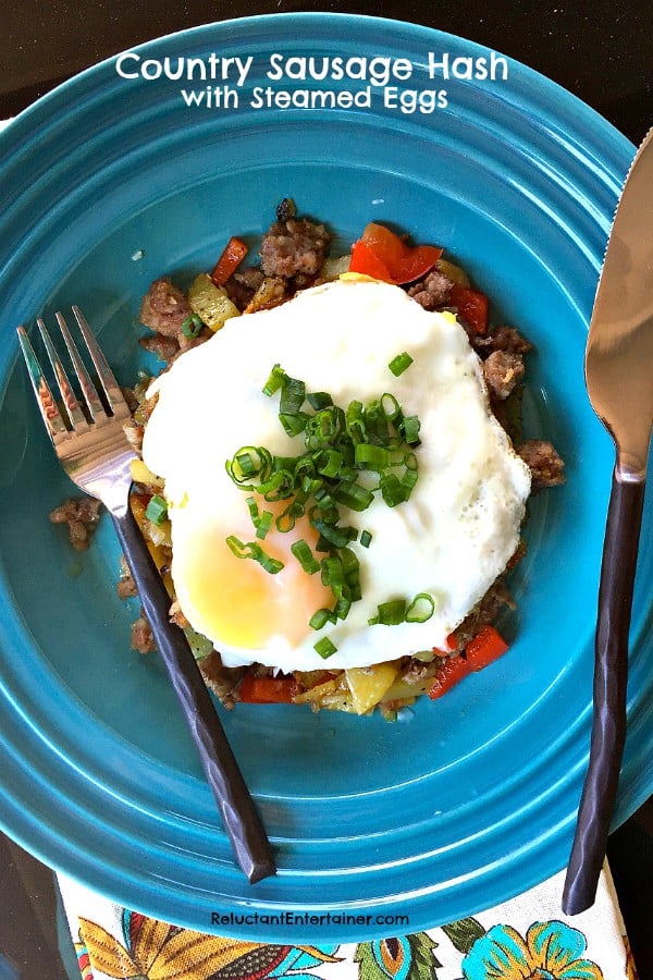 Country Sausage Hash with Steamed Eggs