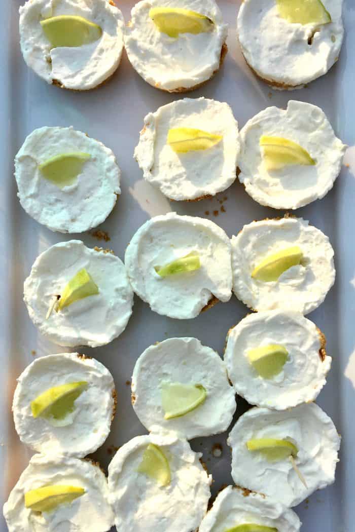 mini margarita cheesecakes