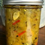 a pint size jar of zucchini relish