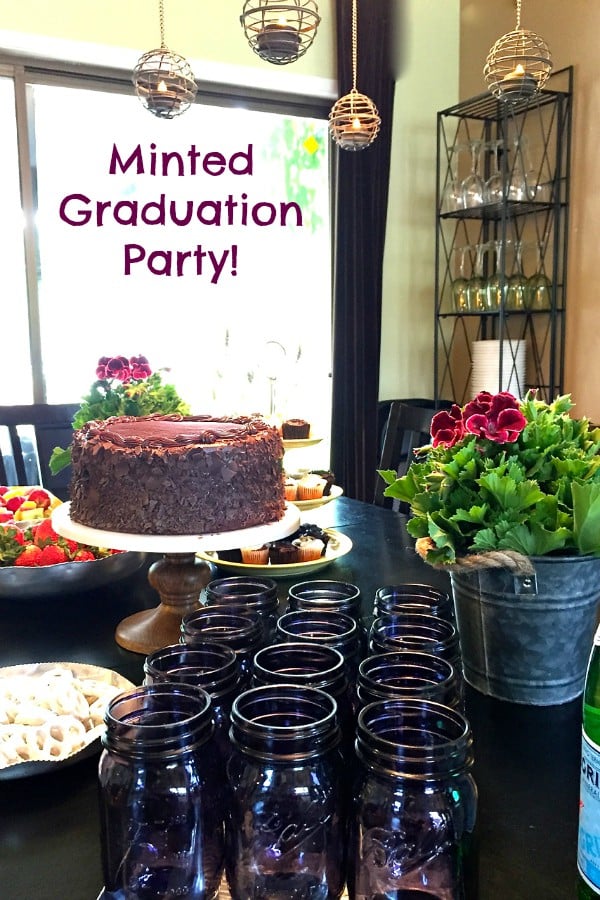 Minted Graduation Party with Raspberry Fruit Dip