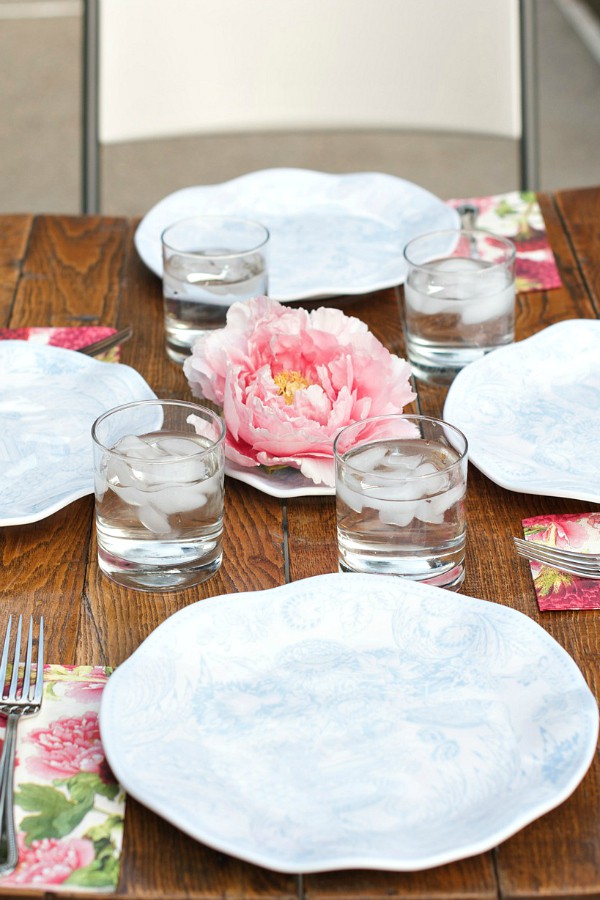 Intimate Pink Peony Mother's Day Table