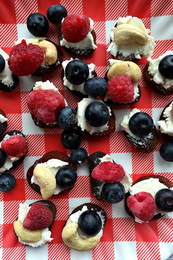 Red, White, and Blue Apricot Appetizer