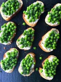 Toasted Pea Crostini