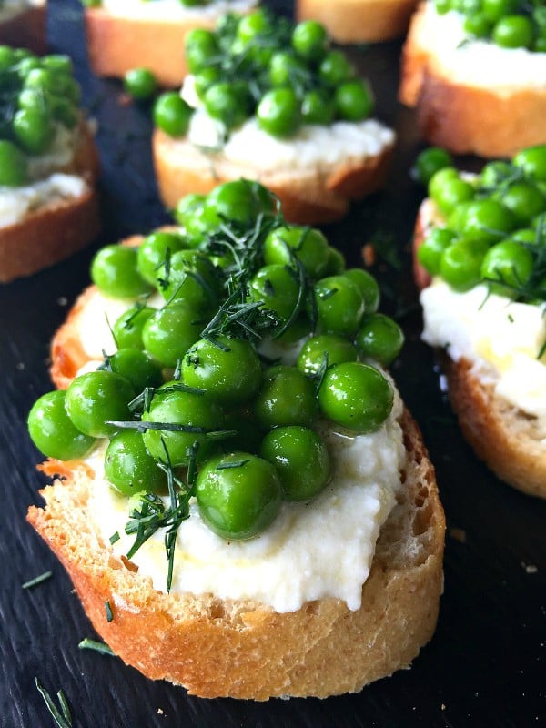 Toasted Pea Crostini