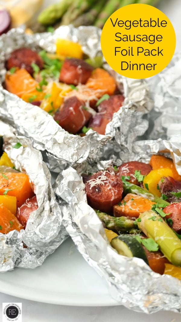 Vegetable Sausage Foil Pack Dinners