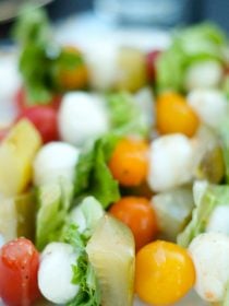 Pickle Caprese Salad Kebabs