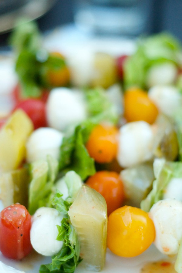 Pickle Caprese Salad Kebabs